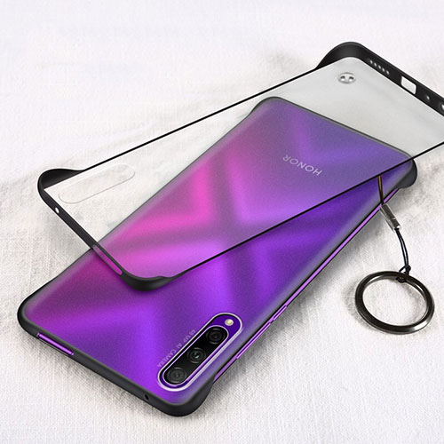 Transparent Crystal Hard Rigid Case Back Cover H03 for Huawei P Smart Pro (2019) Black