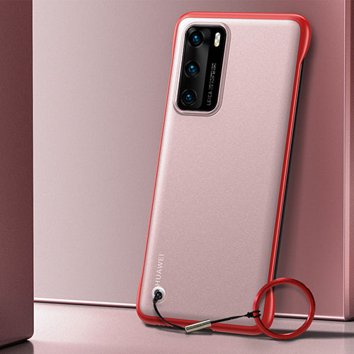 Transparent Crystal Hard Rigid Case Back Cover H04 for Huawei P40 Red