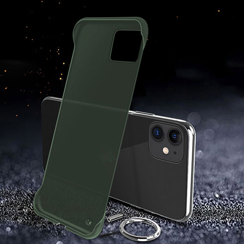 Transparent Crystal Hard Rigid Case Back Cover S01 for Apple iPhone 11 Green