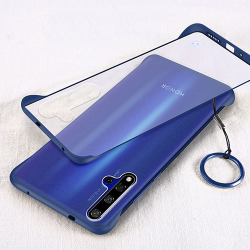 Transparent Crystal Hard Rigid Case Back Cover S01 for Huawei Honor 20 Blue