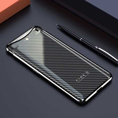 Transparent Crystal Hard Rigid Case Back Cover S01 for Oppo Find X Black