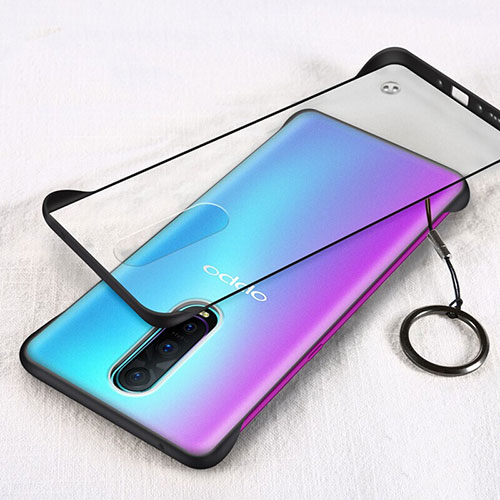 Transparent Crystal Hard Rigid Case Back Cover S01 for Oppo R17 Pro Black