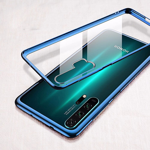 Transparent Crystal Hard Rigid Case Back Cover S02 for Huawei Honor 20 Pro Blue