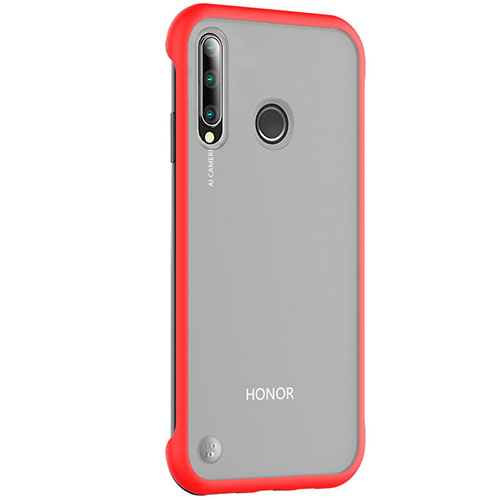 Transparent Crystal Hard Rigid Case Back Cover S02 for Huawei Honor 20E Red
