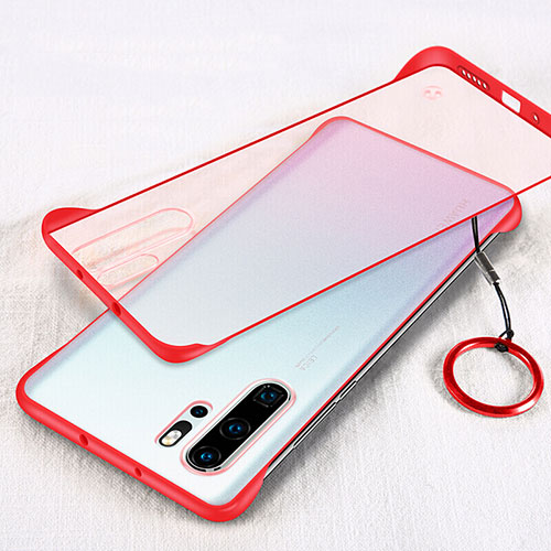 Transparent Crystal Hard Rigid Case Back Cover S02 for Huawei P30 Pro Red