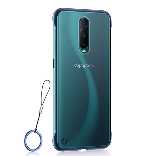 Transparent Crystal Hard Rigid Case Back Cover S02 for Oppo RX17 Pro Blue