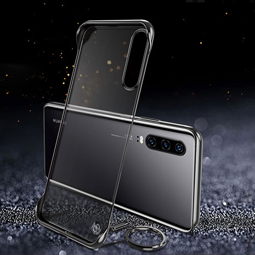 Transparent Crystal Hard Rigid Case Back Cover S03 for Huawei P30 Black