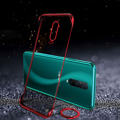 Transparent Crystal Hard Rigid Case Back Cover S03 for Oppo RX17 Pro Red