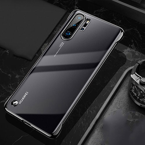 Transparent Crystal Hard Rigid Case Back Cover S04 for Huawei P30 Pro New Edition Black