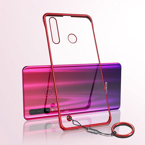 Transparent Crystal Hard Rigid Case Back Cover S05 for Huawei P Smart+ Plus (2019) Red