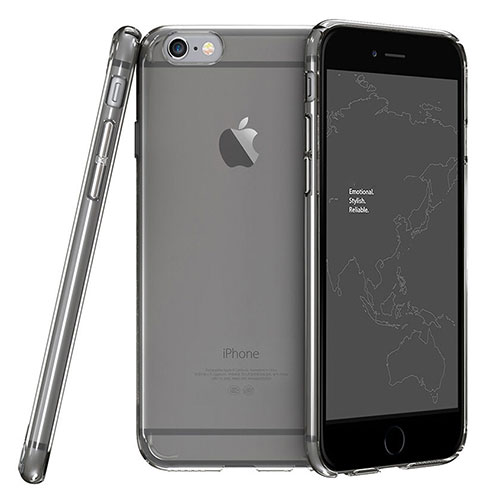 Transparent Crystal Hard Rigid Case Cover for Apple iPhone 6 Gray