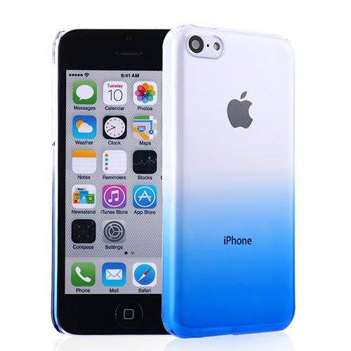 Transparent Gradient Hard Rigid Case for Apple iPhone 5C Blue