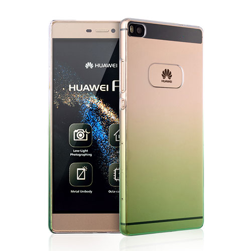 Transparent Gradient Hard Rigid Case for Huawei P8 Green