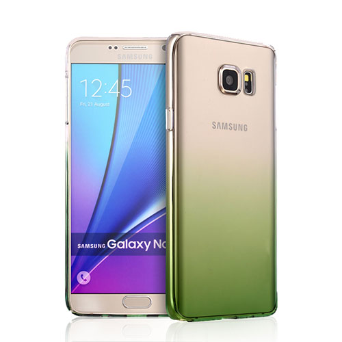 Transparent Gradient Hard Rigid Case for Samsung Galaxy Note 5 N9200 N920 N920F Green