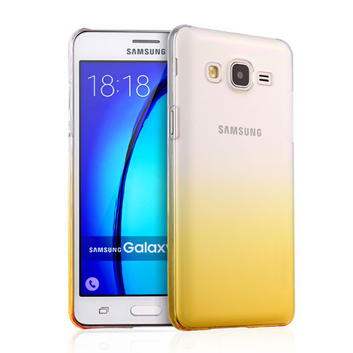 Transparent Gradient Hard Rigid Case for Samsung Galaxy On5 Pro Yellow