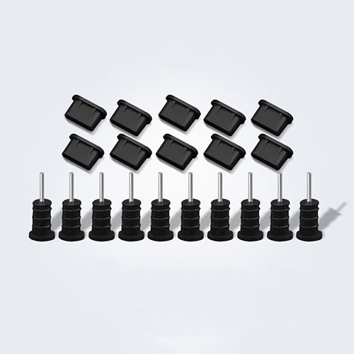 Type-C Anti Dust Cap USB-C Plug Cover Protector Plugy Universal 10PCS for Apple iPad Air 5 10.9 (2022) Black