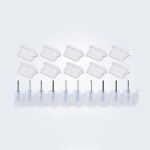 Type-C Anti Dust Cap USB-C Plug Cover Protector Plugy Universal 10PCS for Apple iPad Pro 12.9 (2022) White