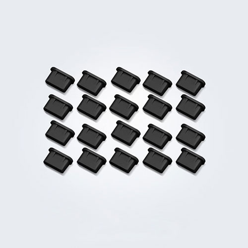 Type-C Anti Dust Cap USB-C Plug Cover Protector Plugy Universal 20PCS for Apple iPad Pro 12.9 (2022) Black