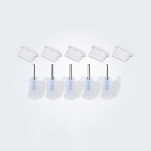 Type-C Anti Dust Cap USB-C Plug Cover Protector Plugy Universal 5PCS for Apple iPhone 16 White