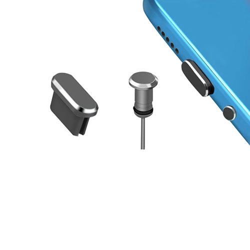 Type-C Anti Dust Cap USB-C Plug Cover Protector Plugy Universal H15 for Apple iPhone 15 Pro Dark Gray