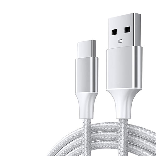 Type-C Charger USB-C Data Cable Charging Cord Android Universal 3A H04 for Apple iPad Air 5 10.9 (2022) White