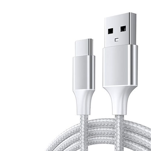 Type-C Charger USB-C Data Cable Charging Cord Android Universal 3A H04 for Apple iPad Pro 11 (2021) White