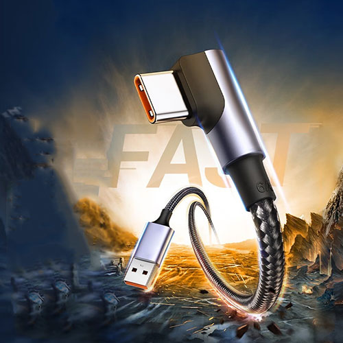 Type-C Charger USB-C Data Cable Charging Cord Android Universal 60W H01 for Apple iPhone 15 Black