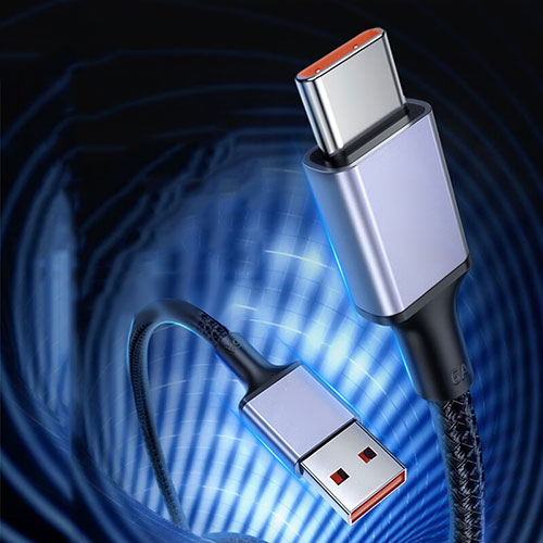 Type-C Charger USB-C Data Cable Charging Cord Android Universal 60W H02 for Apple iPhone 15 Black