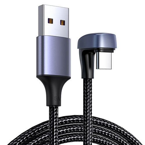 Type-C Charger USB-C Data Cable Charging Cord Android Universal 60W H03 for Apple iPad Air 5 10.9 (2022) Black