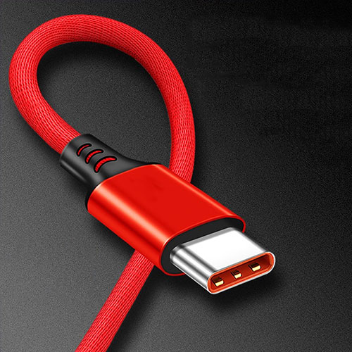 Type-C Charger USB-C Data Cable Charging Cord Android Universal 6A H06 for Apple iPad Pro 11 (2022) Red