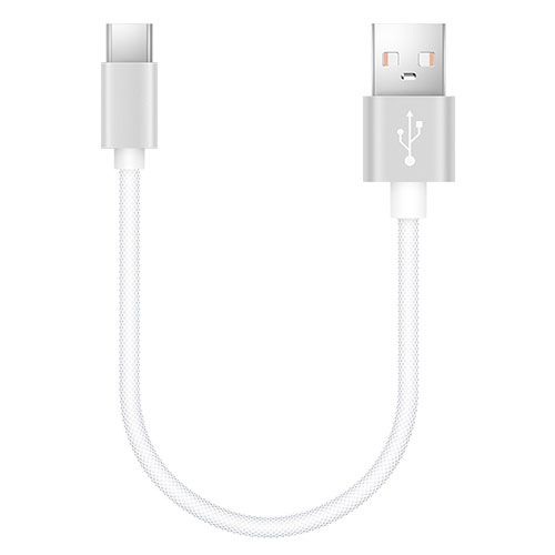 Type-C Charger USB Data Cable Charging Cord Android Universal 20cm S02 for Apple iPad Pro 11 (2022) White