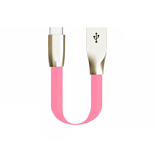 Type-C Charger USB Data Cable Charging Cord Android Universal 30cm S06 for Apple iPad Air 5 10.9 (2022) Pink