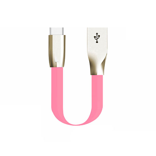 Type-C Charger USB Data Cable Charging Cord Android Universal 30cm S06 for Apple iPad Pro 12.9 (2021) Pink