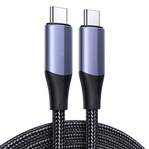 Type-C USB-C to Type-C USB-C Cable Adapter 100W H03 for Apple iPad Pro 11 (2021) Dark Gray