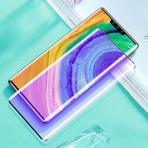 Ultra Clear Anti Blue Light Full Screen Protector Tempered Glass for Huawei Mate 30 Pro 5G Black