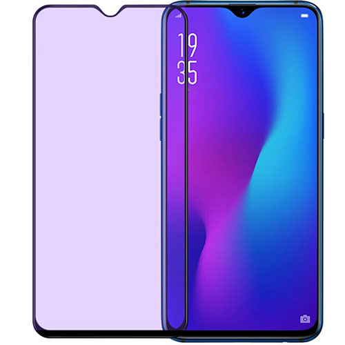 Ultra Clear Anti Blue Light Full Screen Protector Tempered Glass for Oppo A9 Black