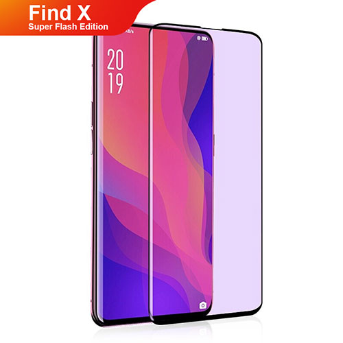 Ultra Clear Anti Blue Light Full Screen Protector Tempered Glass for Oppo Find X Super Flash Edition Black