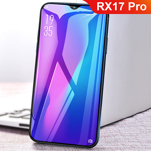 Ultra Clear Anti Blue Light Full Screen Protector Tempered Glass for Oppo RX17 Pro Black