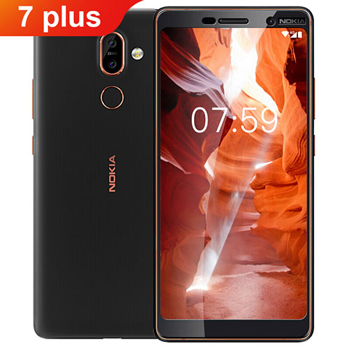 Ultra Clear Full Screen Protector Tempered Glass F02 for Nokia 7 Plus Black