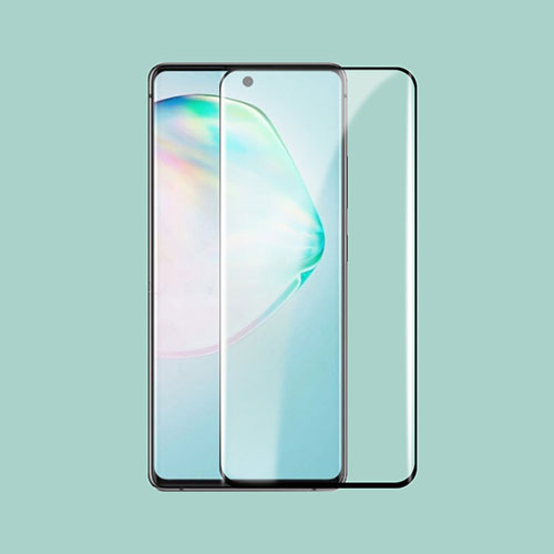 Ultra Clear Full Screen Protector Tempered Glass F02 for Samsung Galaxy A81 Black