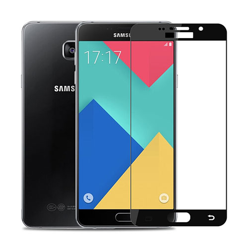 Ultra Clear Full Screen Protector Tempered Glass F02 for Samsung Galaxy A9 (2016) A9000 Black