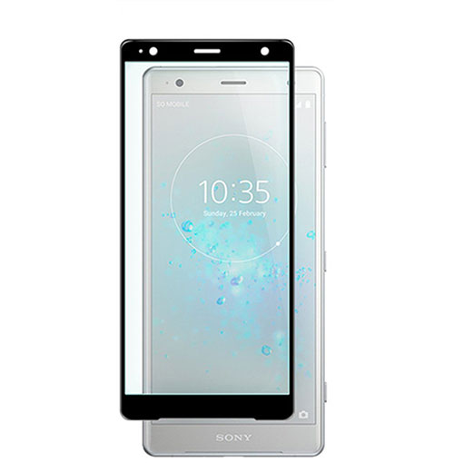 Ultra Clear Full Screen Protector Tempered Glass F02 for Sony Xperia XZ2 Black