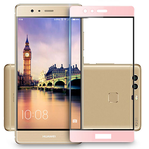 Ultra Clear Full Screen Protector Tempered Glass F03 for Huawei P9 Plus Pink