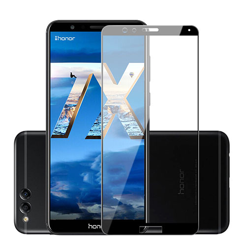 Ultra Clear Full Screen Protector Tempered Glass F04 for Huawei Honor 7X Black