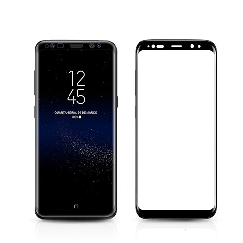 Ultra Clear Full Screen Protector Tempered Glass F04 for Samsung Galaxy S8 Plus Black