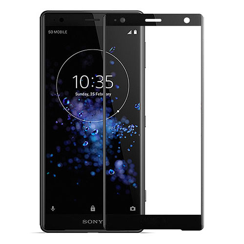 Ultra Clear Full Screen Protector Tempered Glass F04 for Sony Xperia XZ2 Black