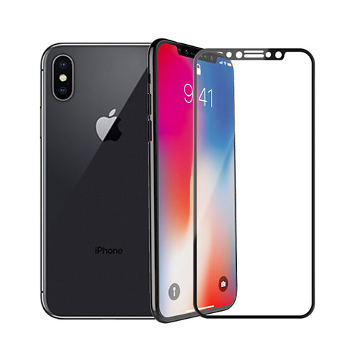 Ultra Clear Full Screen Protector Tempered Glass F05 for Apple iPhone X Black