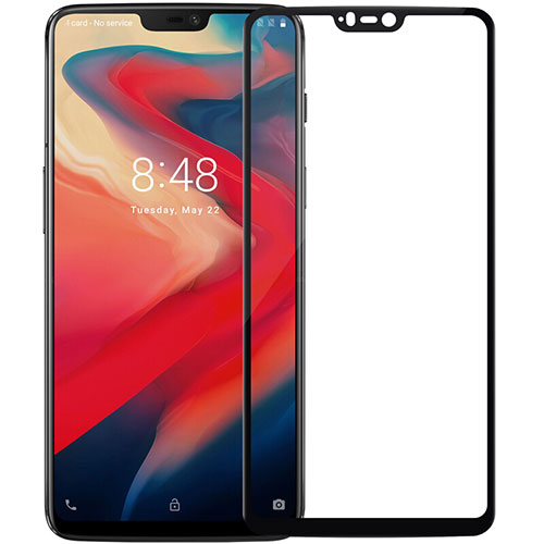 Ultra Clear Full Screen Protector Tempered Glass F06 for OnePlus 6 Black