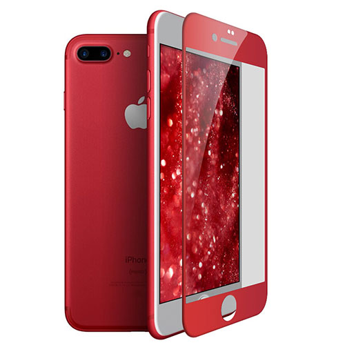 Ultra Clear Full Screen Protector Tempered Glass F24 for Apple iPhone 7 Plus Red