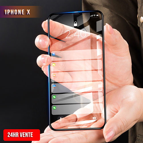 Ultra Clear Full Screen Protector Tempered Glass F28 for Apple iPhone X Black